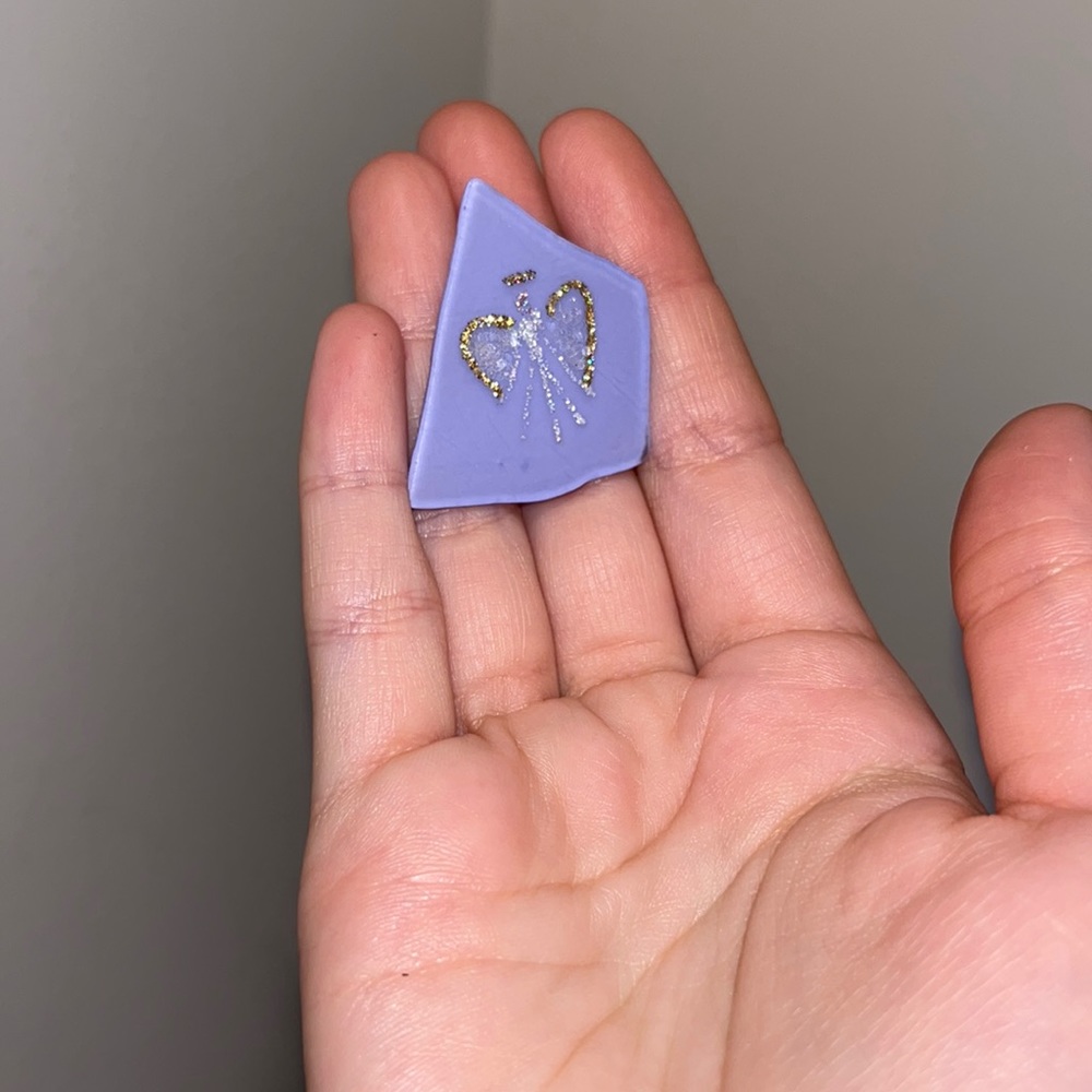 Handmade Pastel Purple Angel Pin